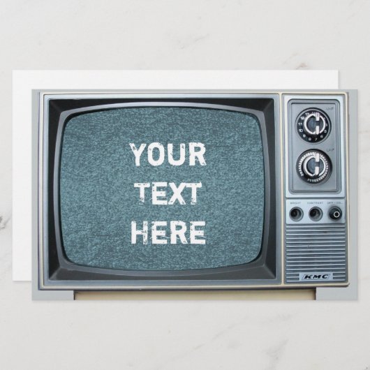  televisie met statisch scherm briefpapier (Voorkant / Achterkant)