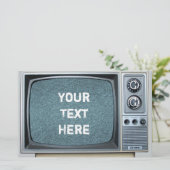  televisie met statisch scherm briefpapier (Staand voorkant)