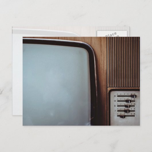 televisie met wijzerplaten briefkaart (Voorkant / Achterkant)