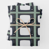 Televisie Oud Klassiek Retro TV Patroon Inpakpapier Vel (In situ)