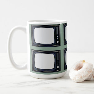 Televisie Oud Klassiek Retro TV Patroon Koffiemok