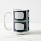 Televisie Oud Klassiek Retro TV Patroon Koffiemok (Links)