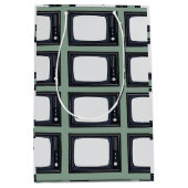 Televisie Oud Klassiek Retro TV Patroon Medium Cadeauzakje (Voorkant)