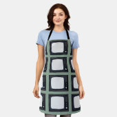 Televisie Oud Klassiek Retro TV Patroon Schort (Gedragen)