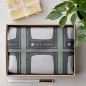 Televisie Oud Klassiek Retro TV Patroon Tissuepapier (Geschenk)