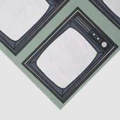 Televisie Oud Klassiek Retro TV Patroon Tissuepapier (Detail)