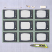 Televisie Oud Klassiek Retro TV Patroon Tissuepapier (Craft)