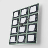 Televisie Oud Klassiek Retro TV Patroon Vierkante Klok (Hoek)