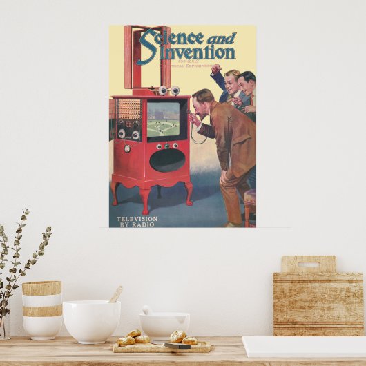 Televisie per radio poster (Keuken)