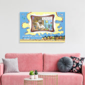 Televisie Reparateur | Absurde Woordspeling Humor Canvas Afdruk (Insitu (Woonkamer))