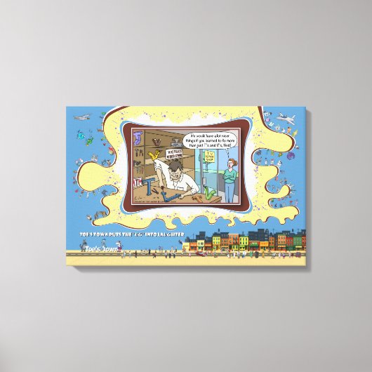 Televisie Reparateur | Absurde Woordspeling Humor Canvas Afdruk (Voorkant)