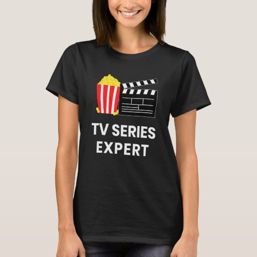 Televisie Show Binge Watch Tv Series Expert Food T-shirt (Voorkant)