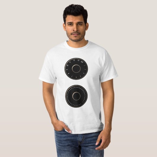  Televisie VHF/UHF Dial T-Shirt (Voorkant volledig)