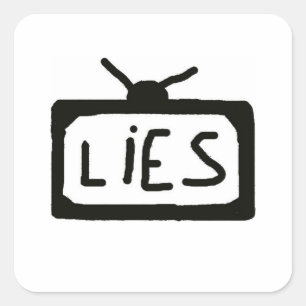 Televisieleugens - sticker