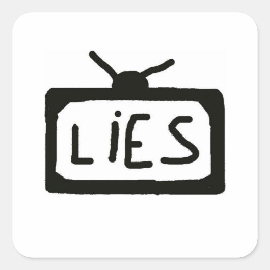 Televisieleugens - sticker (Voorkant)