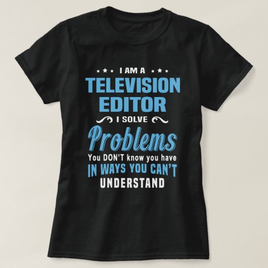 Televisieredacteur T-shirt (Design voorkant)