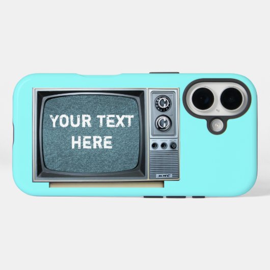 televisieset met statisch scherm Case-Mate iPhone case (Achterkant (horizontaal))