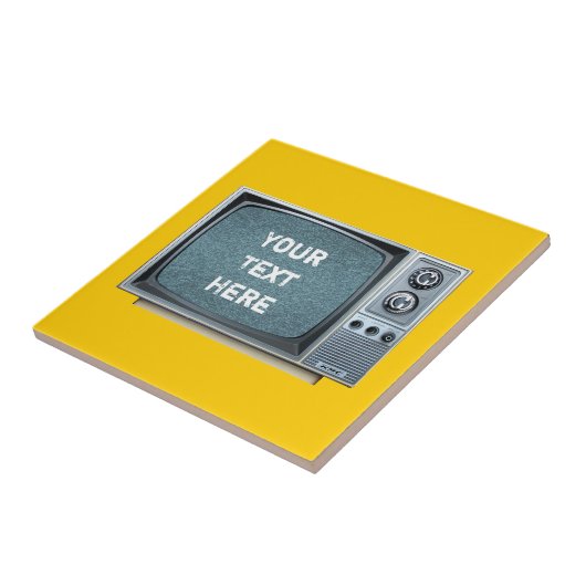  televisieset met statisch scherm tegeltje (Zijkant)