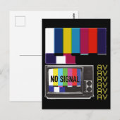 Televisietestkaart zonder signaaldamp briefkaart (Voorkant / Achterkant)