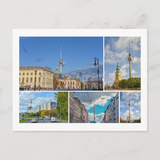 Televisietoren, Berlijn, Duitsland Briefkaart (Voorkant)