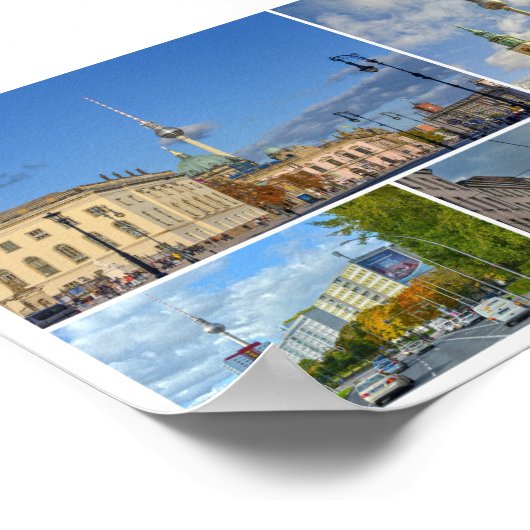 Televisietoren, Berlijn, Duitsland Poster (Hoek)