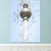 Televisietoren Fernsehturm Berlin, Duitsland Canvas Afdruk (Insitu (Houten vloer))