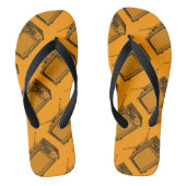 Televisieur  illustratie Tik vlop Teenslippers (Voetbed)