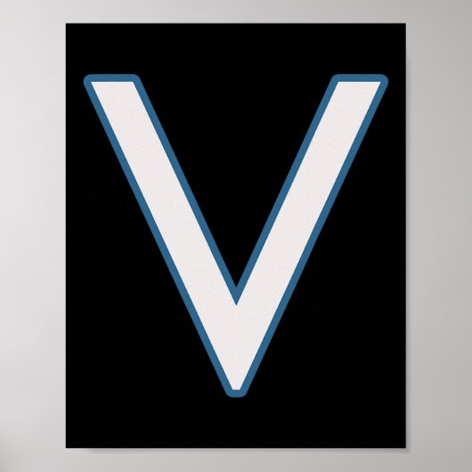 Telfield V Letter Games Grappig Gaming Videogame A Poster (Voorkant)