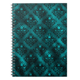 Teliaanse ombre glam glitter damast patroon notitieboek