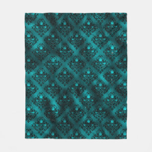 Teliaanse ombre glam glitter damastpatroon fleece deken