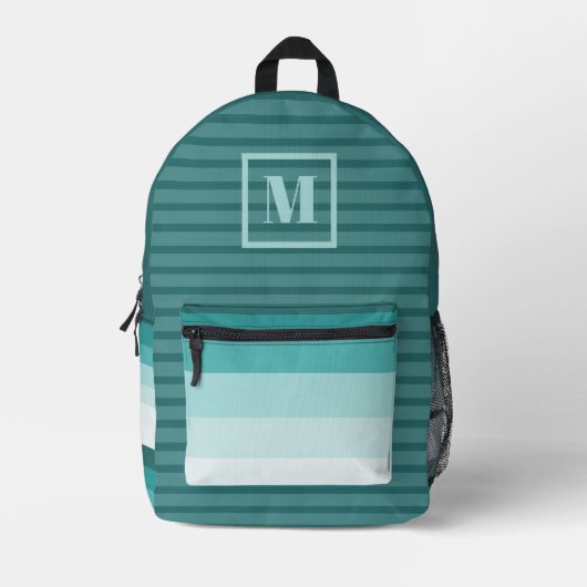 Teliaanse verloopbare initiële monogram bedrukte rugzak (Voorkant)