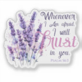 Telkens als ik bang ben, zal ik vertrouwen in Psal Sticker (Voorkant)