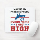 Telkens als ik hoog word, volgen en houden van hog muismat (Met muis)