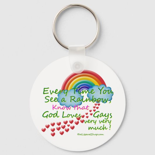 Telkens als u een Regenboog ziet Sleutelhanger (Voorkant)