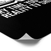 Telkens wanneer je kijkt naar de realiteit van TV- Poster (Hoek)