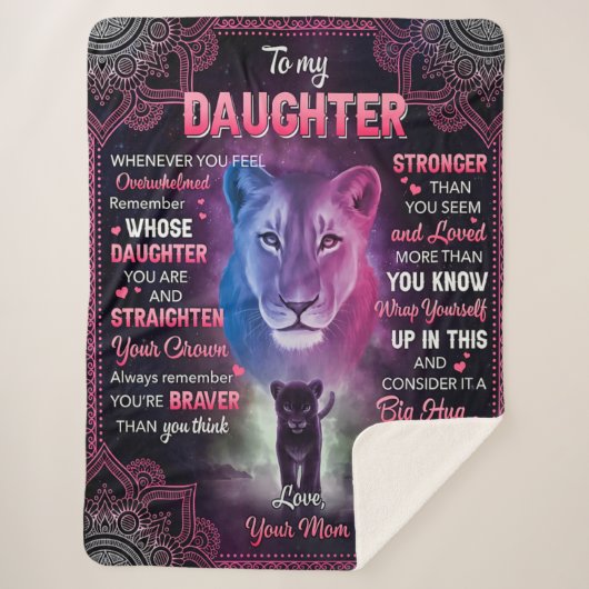 Telkens wanneer u zich overweldigd voelt, voel je sherpa deken (Voorkant)