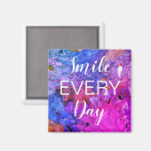 Telkens weer een mooie glimlach, elke dag een magn magneet (Voorkant / Achterkant)