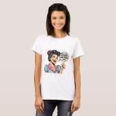 Tell Me to Smile One More Time – Sarcastic Girl T-shirt (Voorkant volledig)