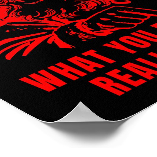 Tell Me What You Want Funny Christmas Santa Womens Poster (Hoek)