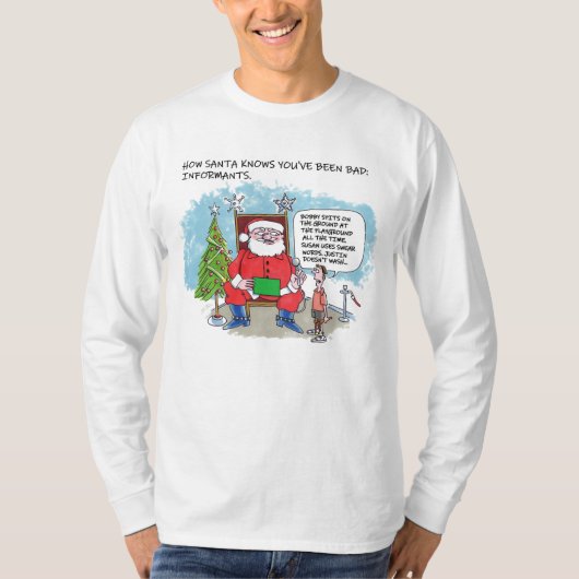 Tell Santa T-shirt met lange mouwen (Voorkant)