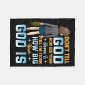 Tell The How Big Your God Is - Christian Motivatio Fleece Deken (Voorkant (Horizontaal))