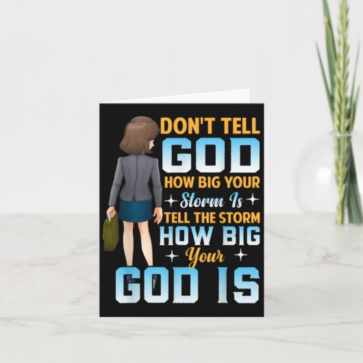 Tell The How Big Your God Is - Christian Motivatio Kaart (Voorkant)