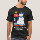 Tellen door de sneeuw - Kerstmis accountant T-shirt (Voorkant)