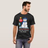 Tellen door de sneeuw - Kerstmis accountant T-shirt (Voorkant volledig)