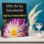 Teller bordje zoals wij op Facebook! Fotoplaat (Zijkant)