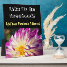 Teller bordje zoals wij op Facebook!