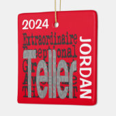 Teller Extraordinaire CUSTOM Keramisch Ornament (Links)