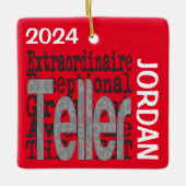Teller Extraordinaire CUSTOM Keramisch Ornament (Voorkant)