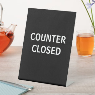 Teller Gesloten Teken, Kassa Teller Tafel Reclamebord Met Voetstuk