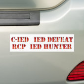 Teller IED-teller Bumpersticker (Op auto)